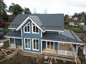 Каркасный дом 8х13 массив Колково