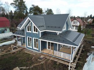 Каркасный дом 8х13 массив Колково