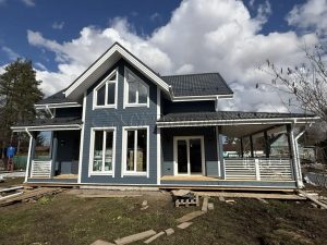 Каркасный дом 8х13 массив Колково